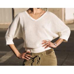 Pull e25 freeman paross blanc